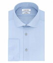 カルバン・クライン 服 メンズ 送料無料 カルバンクライン Calvin Klein メンズ 男性用 ファッション ボタンシャツ Calvin Klein Dress Shirt Slim Fit Non Iron Solid French Cuff - Blue