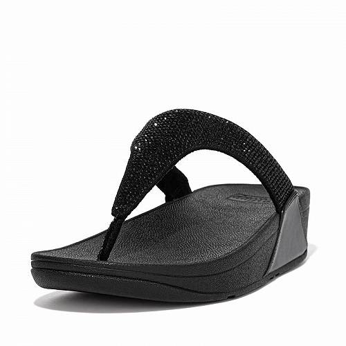  tBbgtbv FitFlop fB[X p V[Y C T_ Lulu Crystal Embellished Toe-Post Sandals - All Black