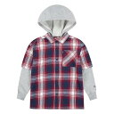 こちらの商品は リーバイス Levi&#039;s(R) Kids 男の子用 ファッション 子供服 パーカー スウェット Long Sleeve Hoodie and Flannel Twofer Shirt (Big Kids) - Rhythmic Red です。 注文後のサイズ変更・キャンセルは出来ませんので、十分なご検討の上でのご注文をお願いいたします。 ※靴など、オリジナルの箱が無い場合がございます。ご確認が必要な場合にはご購入前にお問い合せください。 ※画面の表示と実物では多少色具合が異なって見える場合もございます。 ※アメリカ商品の為、稀にスクラッチなどがある場合がございます。使用に問題のない程度のものは不良品とは扱いませんのでご了承下さい。 ━ カタログ（英語）より抜粋 ━ Enjoy cozy comfort at its best wearing the Levi&#039;s(R) Kids Long Sleeve Hoodie and Flannel Twofer Shirt during wintery days. Crafted in a double brushed fabric, the hoodie comes with a collarared neck, attached hood, full-button closure, and long sleeves with ribbed cuffs. The flannel pattern makes it a classic pick and the patch pocket on the left chest offers storage. Regular fit. 60% cotton, 40% polyester Machine washable.