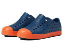 送料無料 ネイティブ Native Shoes Kids 男の子用 キッズシューズ 子供靴 スニーカー 運動靴 Jefferson (Toddler/Little Kid) - Frontier Blue/Laflame Orange