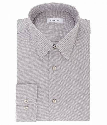  JoNC Calvin Klein Y jp t@bV {^Vc Dress Shirt Regular Fit Non Iron Stretch Solid - Ash