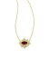 ̵ ɥ饹å Kendra Scott ǥ  奨꡼  ͥå쥹 Grayson Sunburst Frame Short Pendant Necklace - Gold Red Glass