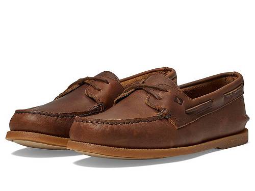 送料無料 スペリー Sperry メンズ 男性用 シューズ 靴 ボートシューズ A/O 2-Eye Cross Lace - Brown