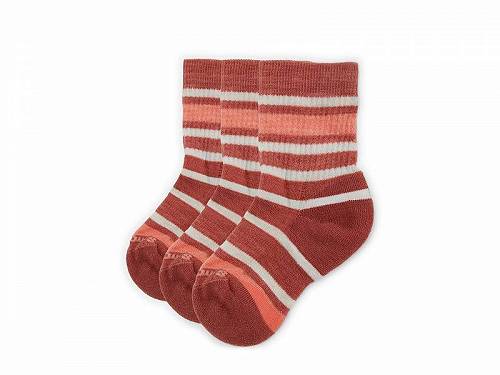 ̵ Smartwool Kids å Ҷ եå Ҷ å  Hike Light Cushion Striped Crew Socks 3-Pack (Toddler/Little Kid/Big Kid) - Dusty Cedar