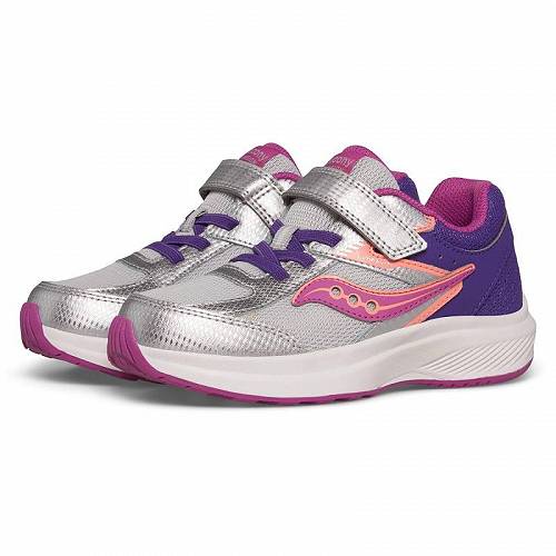 送料無料 サッカニー Saucony Kids キッズ 子供用 キッズシューズ 子供靴 スニーカー 運動靴 Saucony Kids Cohesion KDZ A/C Sneakers (Little Kid/Big Kid) - Purple/Silver/Pink