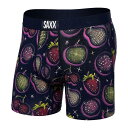  TbNXA_[EGA[ SAXX UNDERWEAR Y jp t@bV  Vibe Super Soft Boxer Brief - Disco Fruit/Maritime Blue