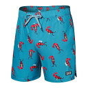  TbNXA_[EGA[ SAXX UNDERWEAR Y jp X|[cEAEghApi  Oh Buoy 2-in-1 5&quot; Volley - Shrimp Cocktail/Blue Moon