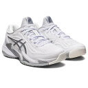 送料無料 アシックス ASICS レディース 女性用 シューズ 靴 スニーカー 運動靴 Court FF 3 - White/Pure Silver 1