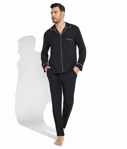 送料無料 エバージェイ Eberjey メンズ 男性用 ファッション パジャマ 寝巻き William - The Pajama Set - Black/Ivory