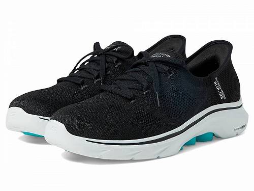 送料無料 スケッチャーズ SKECHERS Performance レディース 女性用 シューズ 靴 スニーカー 運動靴 Go Walk 7 Via Hands Free Slip-Ins - Black/Aqua