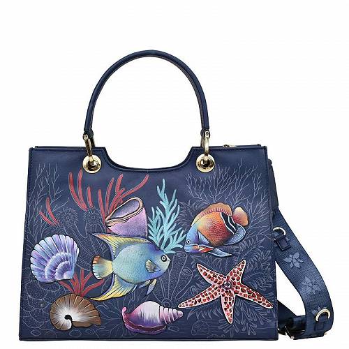  AkVJ Anuschka fB[X p t@bVG  z gуP[X J[hP[X Triple Compartment Satchel 697 - Mystical Reef