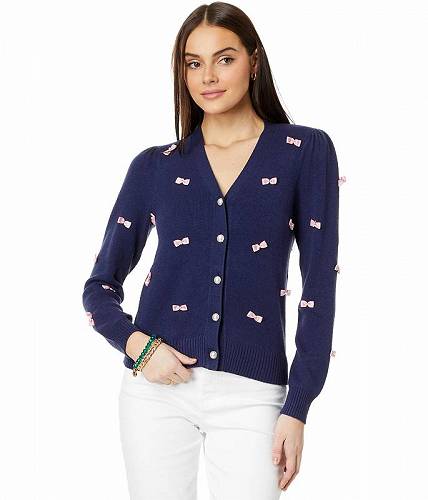 楽天グッズ×グッズ送料無料 リリーピューリッツァー Lilly Pulitzer レディース 女性用 ファッション セーター Keane Cardigan - Low Tide Navy Tossed Bows