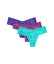 送料無料 コサベラ Cosabella レディース 女性用 ファッション 下着 ショーツ Never Say Never 3 Pack Lowrider Thong - Violett/Swiss Beet/Addy Green