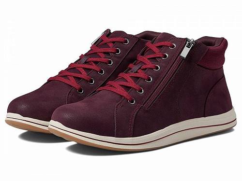 送料無料 クラークス Clarks レディース 女性用 シューズ 靴 スニーカー 運動靴 Breeze Glide - Burgundy Synthetic