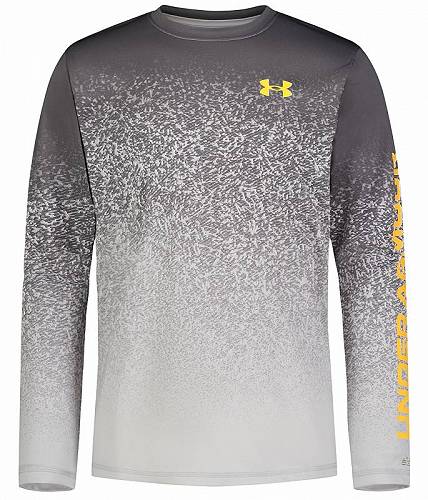 送料無料 アンダーアーマー Under Armour Kids 男の子用 ファッション 子供服 Tシャツ Illumine Gradient Logo Upf Long Sleeve Shirt (Big Kid) - Titan Gray