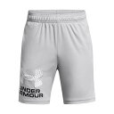 こちらの商品は アンダーアーマー Under Armour Kids キッズ 子供用 ファッション 子供服 ショートパンツ 短パン Tech Logo Shorts (Big Kids) - Mod Gray/White です。 注文後のサイズ変更・キャンセルは出来ませんので、十分なご検討の上でのご注文をお願いいたします。 ※靴など、オリジナルの箱が無い場合がございます。ご確認が必要な場合にはご購入前にお問い合せください。 ※画面の表示と実物では多少色具合が異なって見える場合もございます。 ※アメリカ商品の為、稀にスクラッチなどがある場合がございます。使用に問題のない程度のものは不良品とは扱いませんのでご了承下さい。 ━ カタログ（英語）より抜粋 ━ All Under Armour(R) Apparel features a tagless design or tear-away tag with no left-over pieces. The Under Armour(R) Kids Tech Logo Shorts provide the ultimate comfort and performance for your little one. With a mid-rise waist and regular fit, these shorts are designed to give a comfortable and unrestricted feel. The encased elastic waistband with an internal drawcord ensures a secure and personalized fit. Made with UA Tech(TM) fabric, these shorts are quick-drying, ultra-soft, and have a natural feel against the skin. The material also wicks away sweat, keeping your child cool and dry even during intense activities. Two hand pockets. Pull-on style. Brand detailing on the right leg. 100% polyester. Machine washable.