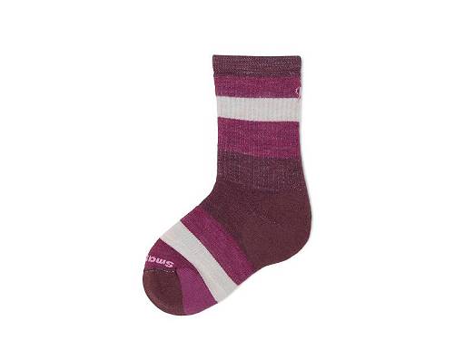 ̵ Smartwool Kids å Ҷ եå Ҷ å  Hike Full Cushion Striped Crew Socks 3-Pack (Toddler/Little Kid/Big Kid) - Argyle Purple