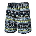  TbNXA_[EGA[ SAXX UNDERWEAR Y jp X|[cEAEghApi  Go Coastal 2-N-1 5&quot; Volley - Pina Stripe/Black Multi