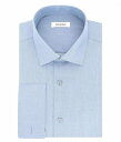 カルバン・クライン 服 メンズ 送料無料 カルバンクライン Calvin Klein メンズ 男性用 ファッション ボタンシャツ Dress Shirt Slim Fit Non Iron Solid French Cuff - Blue