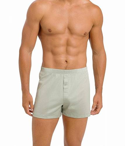 送料無料 ハンロ Hanro メンズ 男性用 ファッション 下着 Cotton Sporty Knit Boxer - Mineral Green