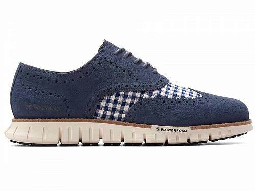 楽天グッズ×グッズ送料無料 コールハーン Cole Haan メンズ 男性用 シューズ 靴 オックスフォード 紳士靴 通勤靴 Zerogrand Remastered Wingtip Oxford Lined - Navy Blazer Gingham/Ivory