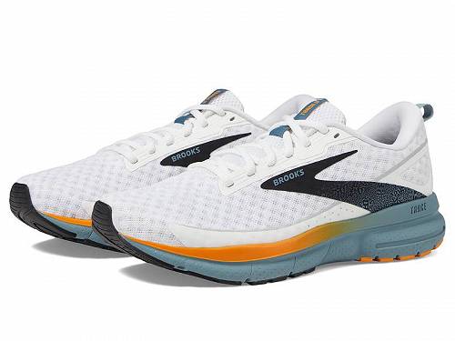 送料無料 ブルックス Brooks メンズ 男性用 シューズ 靴 スニーカー 運動靴 Trace 3 - White/Orange/Goblin Blue