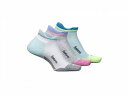  t[`AY Feetures t@bV \bNX C Elite Max Cushion No Show Tab 3-Pair Pack - White Sky/Cosmic Purple/Blue Crystal