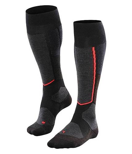 送料無料 ファルケ Falke レディース 女性用 ファッション ソックス 靴下 ST4 Wool Ski Tour Knee High Skiing Socks 1-Pair - Black Mix