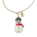 こちらの商品は ベッツィージョンソン Betsey Johnson レディース 女性用 ジュエリー 宝飾品 ネックレス Snowman Ornament Necklace - Crystal/Gold です。 注文後のサイズ変更・キャンセルは出来ませんので、十分なご検討の上でのご注文をお願いいたします。 ※靴など、オリジナルの箱が無い場合がございます。ご確認が必要な場合にはご購入前にお問い合せください。 ※画面の表示と実物では多少色具合が異なって見える場合もございます。 ※アメリカ商品の為、稀にスクラッチなどがある場合がございます。使用に問題のない程度のものは不良品とは扱いませんのでご了承下さい。 ━ カタログ（英語）より抜粋 ━ Betsey Johnson(R) knows how to bring a smile to anyone&#039;s face! This New York-designed jewelry collection pops with life, color, and all of the fanciful things life has to offer. Make this season a reason to flaunt an urbane flair wearing the Betsey Johnson(R) Snowman Ornament Necklace. It features a playful pendant and lobster clasp with an adjustable slider closure. Crafted from metal, glass, and plastic. Nickel-free finish. 実寸（参考値）： Chain Circumference: 約 81.28 cm Pendant Width: 約 3.56 cm Cascading Length: 約 7.62 cm