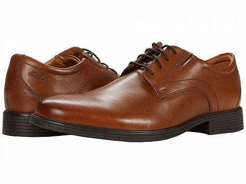 送料無料 クラークス Clarks メンズ 男性用 シューズ 靴 オックスフォード 紳士靴 通勤靴 Whiddon Plain - Dark Tan Leather