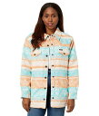  O[ Wrangler fB[X p t@bV AE^[ WPbg R[g WPbg Retro Shacket - White/Turquoise/Orange