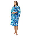 送料無料 ネイトリ Natori レディース 女性用 ファッション パジャマ 寝巻き バスローブ Poppy Satin Robe - Blue Combo