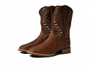 送料無料 アリアト Ariat メンズ 男性用 シューズ 靴 ブーツ ウエスタンブーツ Hybrid VentTEK - Distressed Brown/Am...