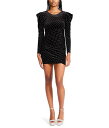 ベッツィジョンソン　ドレス 送料無料 ベッツィージョンソン Betsey Johnson レディース 女性用 ファッション ドレス Power Sleeve Metallic Dot Velvet Dress - Black