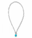  PhXRbg Kendra Scott fB[X p WG[ i lbNX Daphne Link And Chain Necklace - Silver Variegated Turquoise Magnesite