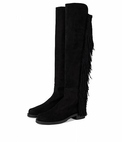 送料無料 スチュアートワイツマン Stuart Weitzman レディース 女性用 シューズ 靴 ブーツ ロングブーツ 5050 Bold Fringe Boots - Black