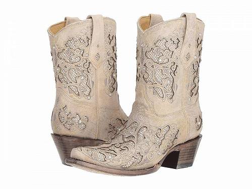 送料無料 コーラルブーツ Corral Boots レディース 女性用 シューズ 靴 ブーツ ウエスタンブーツ A3550 - White Glitter