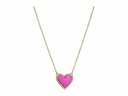 こちらの商品は ケンドラスコット Kendra Scott レディース 女性用 ジュエリー 宝飾品 ネックレス Ari Heart Short Pendant Necklace - Gold Magenta Magnesite です。 注文後のサイズ変更・キャンセルは出来ませんので、十分なご検討の上でのご注文をお願いいたします。 ※靴など、オリジナルの箱が無い場合がございます。ご確認が必要な場合にはご購入前にお問い合せください。 ※画面の表示と実物では多少色具合が異なって見える場合もございます。 ※アメリカ商品の為、稀にスクラッチなどがある場合がございます。使用に問題のない程度のものは不良品とは扱いませんのでご了承下さい。 ━ カタログ（英語）より抜粋 ━ Manifest love in the Kendra Scott(R) Ari Heart Short Pendant Necklace. Subtle necklaces features stone centers with etched edges. 14K gold, 14K rose gold, rhodium - all plated over brass. Lobster claw closure with extender. 実寸（参考値）： Chain Circumference: 約 35.56 cm Adjuster Length: 約 6.35 cm Pendant Height: 約 1.27 cm Pendant Width: 約 1.4 cm Weight: 0.01 oz