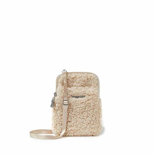  obK[j Baggallini fB[X p obO  obNpbN bN Take Two RFID Bryant Crossbody - Light Beige Faux Shearling