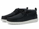 送料無料 ヘイデュード Hey Dude メンズ 男性用 シューズ 靴 スニーカー 運動靴 Wally Mid Canvas - Black/White