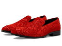送料無料 ステーシーアダムス Stacy Adams メンズ 男性用 シューズ 靴 ローファー Saunders Velour Slip-On - Red(4)
