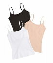 送料無料 パクト PACT レディース 女性用 ファッション 下着 キャミソール Organic Cotton Shelf Bra Camisole 3-Pack - Favorites