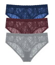  lCg Natori fB[X p t@bV  V[c Bliss Allure Girl Brief 3-Pack - Indigo/Vino/Stormy