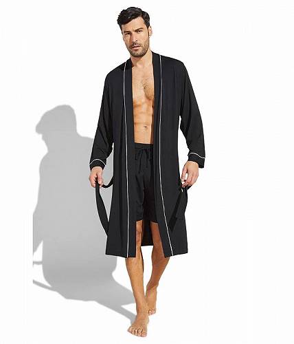 送料無料 エバージェイ Eberjey メンズ 男性用 ファッション パジャマ 寝巻き バスローブ William Robe - Black