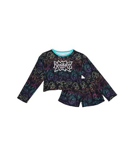 ̵ Komar Kids λ եå Ҷ ѥ  Rugrats Fleece Shorts Set (Little Kids/Big Kids) - Black