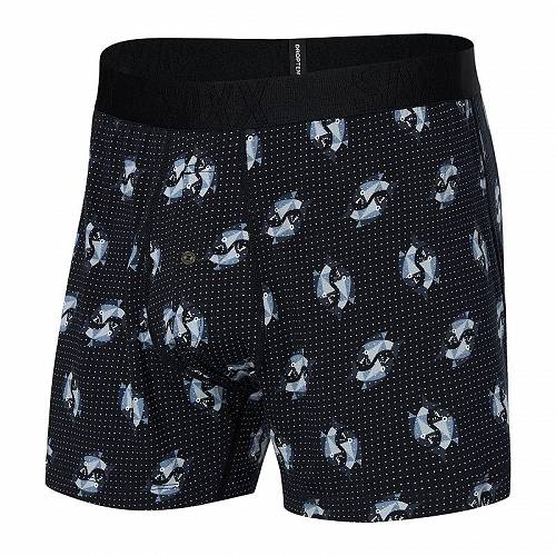 ̵ å SAXX UNDERWEAR   եå  Droptemp Cooling Sleep Loose Boxer Fly - Angler Wrangler/Black