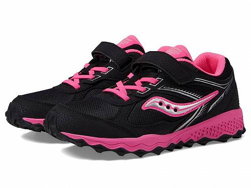 送料無料 サッカニー Saucony Kids 女の子用 キッズシューズ 子供靴 スニーカー 運動靴 Saucony Kids Cohesion TR14 A/C Trail Running Shoes (Little Kid/Big Kid) - Black/Pink