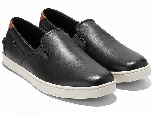 送料無料 コールハーン Cole Haan メンズ 男性用 シューズ 靴 スニーカー 運動靴 Nantucket Deck Slipon - Black/Ivory