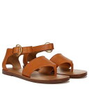 送料無料 フランコサルト Franco Sarto レディース 女性用 シューズ 靴 フラット Ruth Ankle Strap Thong Flat Sandals - Tan Brown Smooth