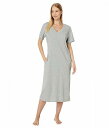 送料無料 Skin レディース 女性用 ファッション パジャマ 寝巻き ナイトガウン Chana V-Neck Sleepshirt - Heather Grey